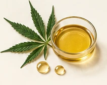Cannabinoid botanical illustration.