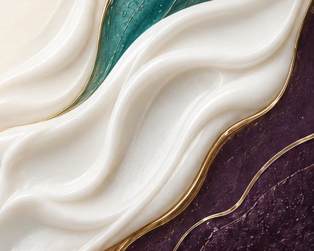 A smooth, opaque white lotion texture.